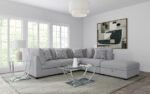CAMBRIA UPHOLSTERED ARMLESS CHAIR GREY - Image 15