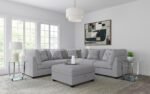 CAMBRIA UPHOLSTERED ARMLESS CHAIR GREY - Image 16