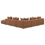 JENNIFER 6-PIECE UPHOLSTERED MODULAR SECTIONAL TERRACOTTA - Image 5