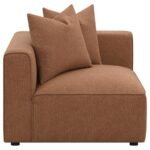 JENNIFER 6-PIECE UPHOLSTERED MODULAR SECTIONAL TERRACOTTA - Image 11