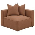 JENNIFER 6-PIECE UPHOLSTERED MODULAR SECTIONAL TERRACOTTA - Image 12