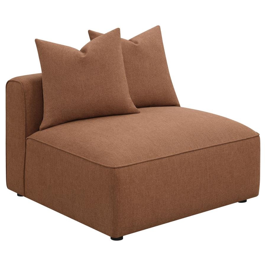 551591_02x900.jpg JENNIFER UPHOLSTERED ARMLESS CHAIR TERRACOTTA - Image 1