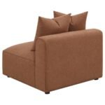 JENNIFER UPHOLSTERED ARMLESS CHAIR TERRACOTTA - Image 6