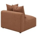 JENNIFER UPHOLSTERED ARMLESS CHAIR TERRACOTTA - Image 7