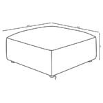 JENNIFER SQUARE UPHOLSTERED OTTOMAN TERRACOTTA - Image 5
