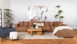 JENNIFER SQUARE UPHOLSTERED OTTOMAN TERRACOTTA - Image 11