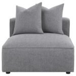 JENNIFER 6-PIECE UPHOLSTERED MODULAR SECTIONAL GREY - Image 8