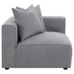 JENNIFER 6-PIECE UPHOLSTERED MODULAR SECTIONAL GREY - Image 10