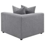 JENNIFER 6-PIECE UPHOLSTERED MODULAR SECTIONAL GREY - Image 12