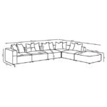 JENNIFER 6-PIECE UPHOLSTERED MODULAR SECTIONAL GREY - Image 16