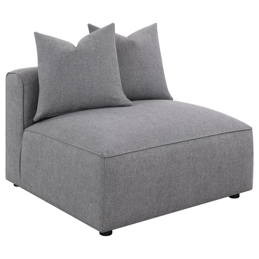 551594_01x900.jpg JENNIFER UPHOLSTERED ARMLESS CHAIR GREY - Image 1