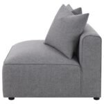 JENNIFER UPHOLSTERED ARMLESS CHAIR GREY - Image 5