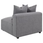 JENNIFER UPHOLSTERED ARMLESS CHAIR GREY - Image 6