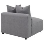 JENNIFER UPHOLSTERED ARMLESS CHAIR GREY - Image 7