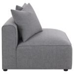 JENNIFER UPHOLSTERED ARMLESS CHAIR GREY - Image 8