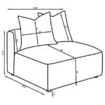 JENNIFER UPHOLSTERED ARMLESS CHAIR GREY - Image 10