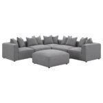 JENNIFER UPHOLSTERED ARMLESS CHAIR GREY - Image 13