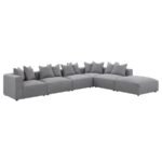 JENNIFER UPHOLSTERED ARMLESS CHAIR GREY - Image 14