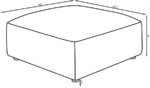 JENNIFER SQUARE UPHOLSTERED OTTOMAN GREY - Image 5