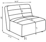 SUNNY UPHOLSTERED ARMLESS CHAIR NATURAL - Image 11