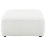 SUNNY SQUARE UPHOLSTERED OTTOMAN NATURAL - Image 3