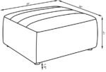 SUNNY SQUARE UPHOLSTERED OTTOMAN NATURAL - Image 5