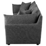 SASHA 3-PIECE UPHOLSTERED SOFA BARELY BLACK - Image 5
