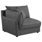 SASHA 3-PIECE UPHOLSTERED SOFA BARELY BLACK - Image 9