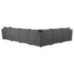 SASHA 6-PIECE UPHOLSTERED MODULAR SECTIONAL BARELY BLACK - Image 3