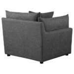 SASHA 6-PIECE UPHOLSTERED MODULAR SECTIONAL BARELY BLACK - Image 10