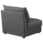 SASHA UPHOLSTERED ARMLESS CHAIR BARELY BLACK - Image 7