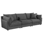SASHA UPHOLSTERED ARMLESS CHAIR BARELY BLACK - Image 13
