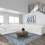 RALEIGH 5-PIECE BOUCLE UPHOLSTERED MODULAR SECTIONAL IVORY