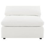 RALEIGH 5-PIECE BOUCLE UPHOLSTERED MODULAR SECTIONAL IVORY - Image 4