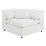RALEIGH 5-PIECE BOUCLE UPHOLSTERED MODULAR SECTIONAL IVORY - Image 8