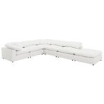 RALEIGH 6-PIECE BOUCLE UPHOLSTERED MODULAR SECTIONAL IVORY - Image 2