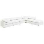 RALEIGH 6-PIECE BOUCLE UPHOLSTERED MODULAR SECTIONAL IVORY - Image 3