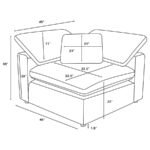 RALEIGH 6-PIECE BOUCLE UPHOLSTERED MODULAR SECTIONAL IVORY - Image 10