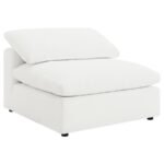 RALEIGH BOUCLE UPHOLSTERED ARMLESS CHAIR IVORY