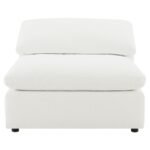 RALEIGH BOUCLE UPHOLSTERED ARMLESS CHAIR IVORY - Image 3