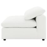 RALEIGH BOUCLE UPHOLSTERED ARMLESS CHAIR IVORY - Image 5