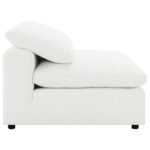 RALEIGH BOUCLE UPHOLSTERED ARMLESS CHAIR IVORY - Image 8