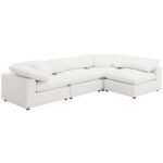 RALEIGH BOUCLE UPHOLSTERED ARMLESS CHAIR IVORY - Image 11