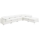 RALEIGH BOUCLE UPHOLSTERED ARMLESS CHAIR IVORY - Image 13