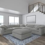 RALEIGH 6-PIECE BOUCLE UPHOLSTERED MODULAR SECTIONAL GREY