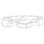 RALEIGH 6-PIECE BOUCLE UPHOLSTERED MODULAR SECTIONAL GREY - Image 8