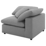 RALEIGH 5-PIECE BOUCLE UPHOLSTERED MODULAR SECTIONAL GREY - Image 10