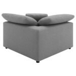 RALEIGH 5-PIECE BOUCLE UPHOLSTERED MODULAR SECTIONAL GREY - Image 11