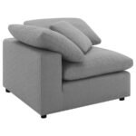 RALEIGH 5-PIECE BOUCLE UPHOLSTERED MODULAR SECTIONAL GREY - Image 12