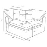RALEIGH 5-PIECE BOUCLE UPHOLSTERED MODULAR SECTIONAL GREY - Image 16